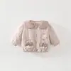 Presente de Natal Crianças Roupas Infantis Roupas de Algodão Outono Inverno Espessado Bebê Criança Pequena Roupa Exterior Jaqueta de Algodão Estilo Coreano Moda Meninas