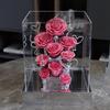 Flor Eterna Rosa de Gelo Acabamento Enfeites Caixa de Flores Acrílica 214 Tanabata Dia dos Namorados Presente de Natal Atacado