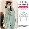 Atacado 2026 Novo Modelo Pijama de Maternidade com Bojo, Roupa Pós-Parto de Algodão Seda Gelada, Roupa de Dormir para Amamentação para Mulheres, Peça Única Drop Shipping