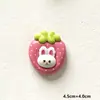 Novos Acessórios de Resina DIY Desenho Animado de Frutas e Animais Presilhas de Cabelo Grandes com Cola de Chantilly Capa de Celular Fivela de Sapato Chaveiro