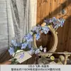 Materiales de Flores Artificiales Serie Azul para Decoraciones de Pasillos de Salones de Bodas, Decoraciones de Techos de Bodas, Flores Falsas, Flores Artificiales al por Mayor