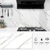 Adesivos de Cozinha à Prova d'Água e de Óleo Película de Mármore Autoadesiva Azulejo Fogão Bancada Armário Película Protetora Grande Quantidade Pedido Personalizado