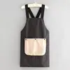 Nuevo Delantal Impermeable Estilo Dibujos Animados para Cocina, Delantal Sencillo de Uso Doméstico con Texto Impreso, Adecuado para Comer y Trabajar, Ropa de Trabajo para Mujer