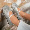 Sapatos de salto baixo vazados atacado, novos sapatos baixos de verão Mary Jane tamanho grande para mulheres, fivela plana respirável 2026 comércio exterior
