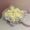 Acessórios de cabelo estilo japonês e coreano Mori Style Doce e fofo Lolita Style Lace Lace Maruko Hair Tie Headwear Anel de cabelo grande