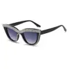 Gafas Hechas a Mano con Incrustaciones de Diamantes Estilo Ojo de Gato Retro Personalidad Tendencia de Moda Gafas de Sol de Gama Alta Transfronterizas Nuevas Europeas y Americanas