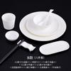 Juego de Vajilla de Porcelana Blanca Pura para Hotel al por Mayor Restaurante de Lujo Club Plato de Hueso Plato Hondo Plato Cuenco Cuchara Juego de Ocho Piezas