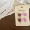 Novos Estilos Presilhas de Cabelo Infantis com Estampa Xadrez, Frutas e Animais, Grampos, Presilhas Laterais, Presilhas para Franja