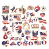 Acessórios de Joias Esmaltadas de Liga DIY Bandeira Americana Dia da Independência Pingente Pulseira Chaveiro Colar Charme W529