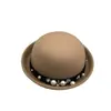 Sombrero de Orejas de Gato con Perlas Unisex para Padre e Hijo Estilo Británico Otoño e Invierno Copa Redonda Dulce y Lindo Sombrero de Navidad Año Nuevo Graduación
