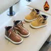 Liquidación Botas tipo Martin para Niños 2026 Estilo Invierno con Borrego, Botines Cortos para Niños, Botas de Piel Gruesas Estilo Británico para Niñas, Zapatos de Algodón para Bebés