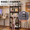 Vitrina para el Hogar para Figuras, Gabinete de Almacenamiento de Piso de Acrílico para Modelos de Juguete Lego con Luces y Cerradura, Vitrina Transparente