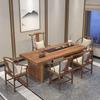 Nova Mesa de Chá e Conjunto de Cadeiras de Madeira Maciça Chinesa Mesa de Chá e Cadeiras para Negociação Zen Mesa de Chá e Cadeiras para Sala de Estar Reunião em Tronco de Árvore Mesa de Chá Kung Fu