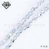 Contas de diamante de metal galvanizado de várias cores, contas soltas de vidro de cristal com ponta dupla, contas soltas para acessórios de joias DIY