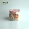 Frasco de Plástico Transparente Sellado Cuadrado de 650ml con Tapa de Cristal Frasco para Alimentos Frasco para Snacks Frasco para Galletas Cubo de Plástico