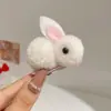 Lindo Pasador de Pelo de Conejo 3D Regalo Promocional para Niños, Pasador de Pelo de Conejo de Peluche, Accesorio de Pelo Creativo de Moda para Niñas