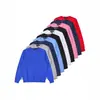 300g algodón puro rizo primavera/otoño viaje al aire libre RL cuello redondo bordado hombre casual color liso sudadera polo