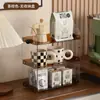 Estante de Almacenamiento de Escritorio Caja de Almacenamiento para Bolsitas de Té Estante de Almacenamiento de Múltiples Niveles Estante de Almacenamiento para Tazas de Té Estante Organizador de Múltiples Niveles Venta al por Mayor