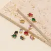 Pendente Oval de Garra de Diamante em Aço Inoxidável Europeu e Americano Versátil Pingente de Zircônia Acessórios para Joias DIY Colar Pulseira Brinco