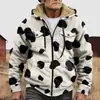 Chaqueta de Algodón Gruesa con Forro de Polar Estilo Étnico Camuflaje Transfronterizo 2025 con Cremallera y Bolsillos de Parche para Abrigo