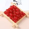 Vidrio Color Sólido Imitación Calcedonia Alta Calidad Rojo Redondo Perlas Hecho a Mano Pulsera DIY Joyería Semi-Terminadas Sueltas Perlas Accesorios Venta al por Mayor