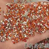 5A Vermelho Laranja Chanfrado Fundo Plano Zircônia Mini Diamante Enfeites, Lote Inteiro Brilhante Olho de Cavalo Unhas Usáveis DIY Nail Art Diamantes