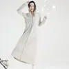 Roupa de Proteção Solar Longa de Verão para Uso Externo para Mulheres, Proteção UV de Corpo Inteiro, Roupa de Proteção Solar Respirável de Seda de Gelo, Jaqueta Corta-vento Leve