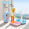 Escova de limpeza para mamadeira de bebê silicone dobrável portátil de viagem seis peças resistente a alta temperatura cabo antiderrapante para sair