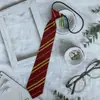 Insignia de Corbata Harry Potter Uniforme Jk Gratis Corto Mágico Ins Masculino y Femenino Estilo Cuatro Universidades Rayas Rojo Oscuro