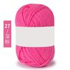 4 Ovillos de 25g de Hilo de Algodón Leche para Bebé para Exportación, Especializado para Tejido a Mano, Hilo para Muñecas, Crochet, Tejido DIY