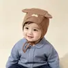 Gorro de bebé para otoño e invierno, lindo y súper adorable, para niños y niñas, adecuado para bebés pequeños, gorro de algodón, a prueba de viento, protección para las orejas, protección de la fontanela, gorro turbante