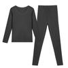 Outono e Inverno novo conjunto térmico de veludo dupla face sem costura feminino roupa base cor sólida roupas de outono calça comprida modelagem justa roupa íntima