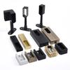 Barra para Colgar Ropa de Armario Accesorios de Herrajes para Colgar Ropa Base de Brida Engrosada Barra Cuadrada 12 Accesorios de Soporte para Barra de Colgar Ropa Fija por Micrométodo