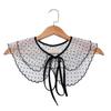 Nuevo cuello falso bordado de lunares doble bordado pequeño chal cuello decorativo comercio electrónico transfronterizo segunda tanda de fuentes