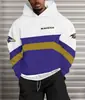Moletom com capuz e color-blocking assimétrico para homens e mulheres, modelagem solta, adequado para equipes corporativas e vestuário de trabalho, pode ser estampado com LOGO, direto da fábrica