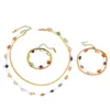 Colar Pulseira Dupla Camada Colorida de Aço Titânio Transfronteiriça para Mulheres, Pulseira Dupla Camada Colorida de Aço Inoxidável Versátil de Luxo Leve de Alta Qualidade