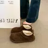 Zapatos Birkenstock Retro Little Potato para Mujer Nuevos Invierno 2026 Ropa Exterior Acolchado de Terciopelo Botas de Nieve Gruesas Zapatos Cálidos de Algodón