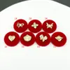 Nuevos Botones Decorativos de Corazón con Lazo Rojo Afelpado, Concha, Trébol de Cuatro Hojas, Flor con Gráfico, Cara, Venta al por Mayor