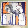 Lenço de Seda 90cm para Mulheres, Lenço Quadrado de Cetim com Toque de Luxo, Moda Coreana Versátil Lenço de Pescoço Profissional, Touca, Xale Estampado Vintage