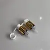 Suministro de bomba dosificadora de press powder de PP 24/410 con boquilla larga, bomba de interruptor izquierdo y derecho, clip para bomba de loción de aluminio electrochapado externo