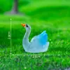 Micro-Paisaje Creativo Elegante Luminoso Cisne Blanco Cisne Muñeco Granja Paisajismo Decoración DIY Accesorios Adornos Pequeños