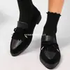 Zapatos Casuales Transfronterizos Europeos y Americanos para Mujer sin Cordones Talla Grande Borla Transfronteriza Talla Grande Nuevos Mocasines de Comercio Exterior para Mujer Venta al por Mayor Talla Grande