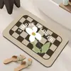 Tapete de chão de banheiro de desenho animado, tapete absorvente para a entrada, tapete de pé antiderrapante de secagem rápida de lama de diatomáceas, tapete de vaso sanitário, tapete de porta