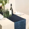 Suministro de Camino de Mesa de Terciopelo Italiano Estilo Americano de 12*108 Pulgadas para Boda, Banquete, Decoraciones de Mesa para Fiesta, Camino de Mesa Largo