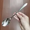 Cuchara de Acero Inoxidable 304 para el Hogar Mango Desnudo de Punta Mango para Comer Cuchara de Mesa Multiusos para Restaurante Cuchara de Sopa
