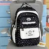 Mochila Estilo Coreano com Cor Contrastante, Estrelas e Bolinhas para Meninas do Ensino Fundamental e Médio, Aparência Sofisticada, Moderna, Grande Capacidade, Leve, Bolsa Escolar