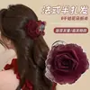 Elegante pinza de garra floral para peinado semi-recogido, nuevo modelo 2026 para mujer, pinza de tiburón de tamaño mediano para la parte trasera de la cabeza, accesorio para el cabello