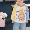 Top de Manga Larga para Niños, Nuevo de Primavera, Lindo Parche de Dibujos Animados, 2026, Holgado, Dibujos Animados 3D, Muñeco, Top Casual