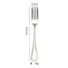 Vajilla de Acero Inoxidable 304, Cuchillo y Tenedor para Bistec Estilo Occidental, Tenedor de Postre, Tenedor de Fruta, Cuchillo, Tenedor y Cuchara de Acero Inoxidable para Restaurante de Hotel