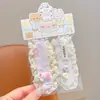 Faixa de cabelo de tricô floral com velcro para mulheres, presilha de franja floral doce, faixa de cabelo para arrumar o cabelo, acessório de cabelo estilo pastoral francês